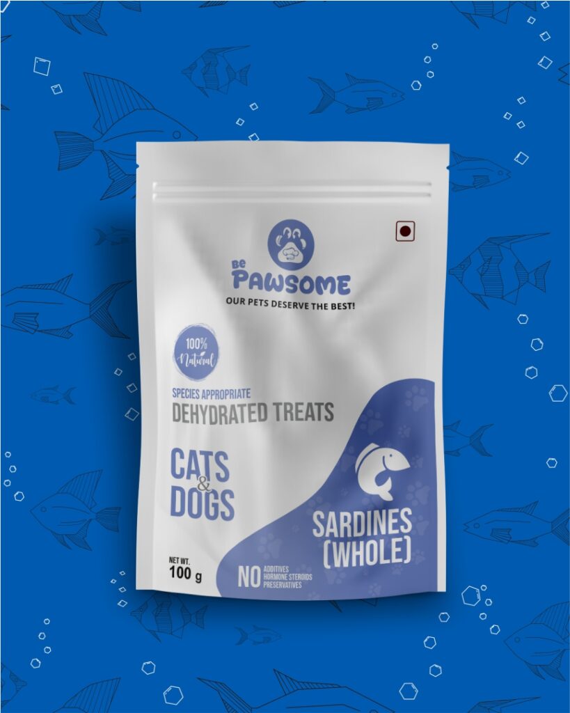 Dehydrated sardines dog treats