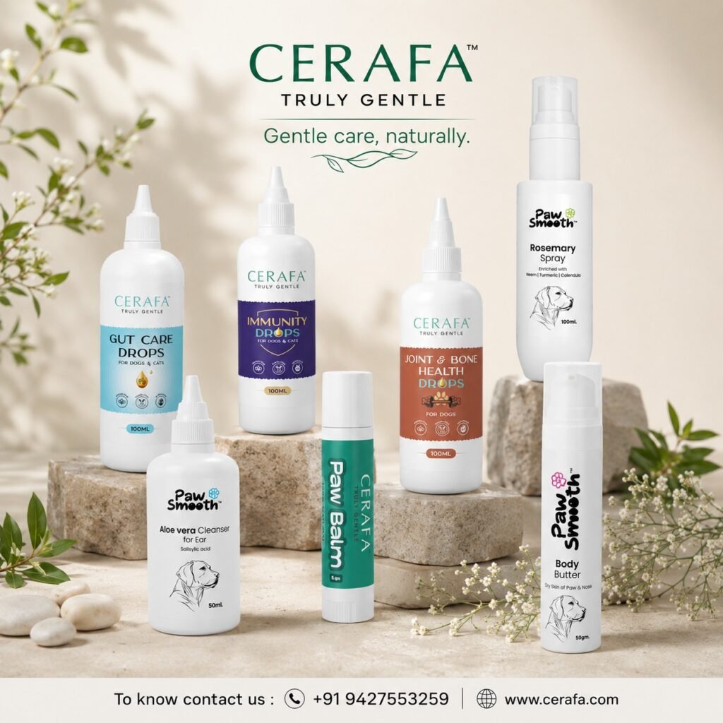 Cerafa Ayurvedic veterinary products and natural animal wellness solutions for pets and livestock