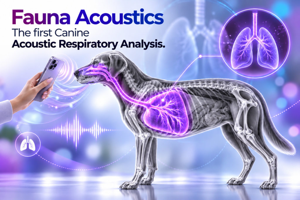 Fauna Acoustics: First of its kind acoustic respiratory analysis instrument for canines.